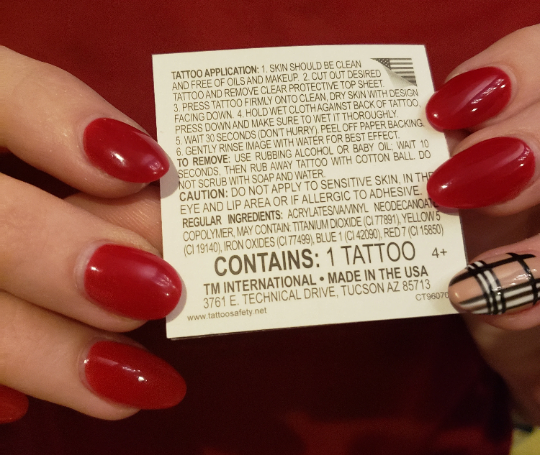 Good Omens Crowley Temporary Tattoo