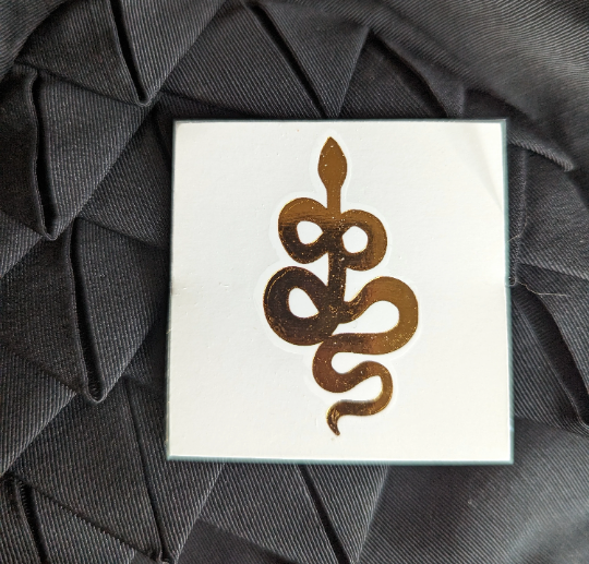 Good Omens Crowley Temporary Tattoo GOLD FOIL EDITION