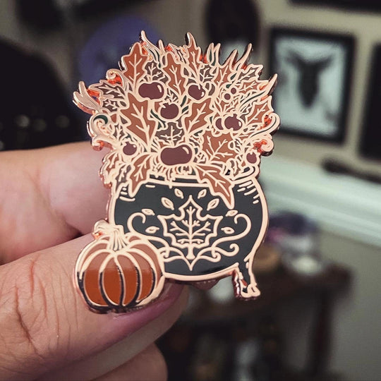 Mabon Cauldron Enamel Pin