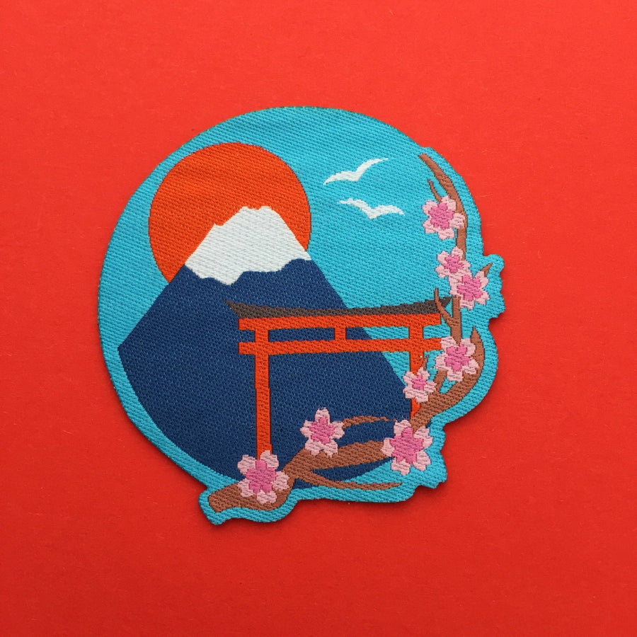 Mount Fuji and Cherry Blossoms Patch
