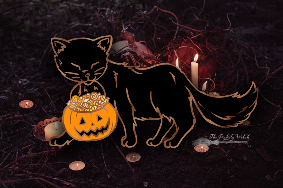 Trick-or-Treat Kitty Enamel Pin