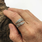 Good Omens-Inspired Feather Ring