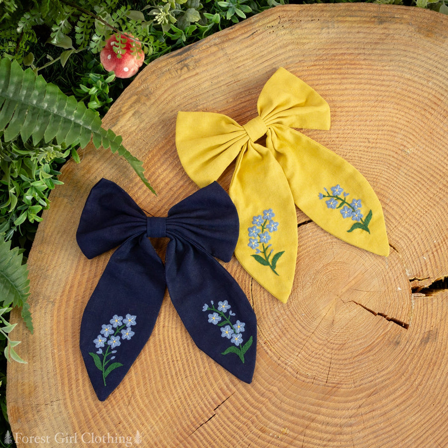 Forget-Me-Not Hair Bow