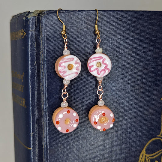 Donut Delight Murano Glass Earrings