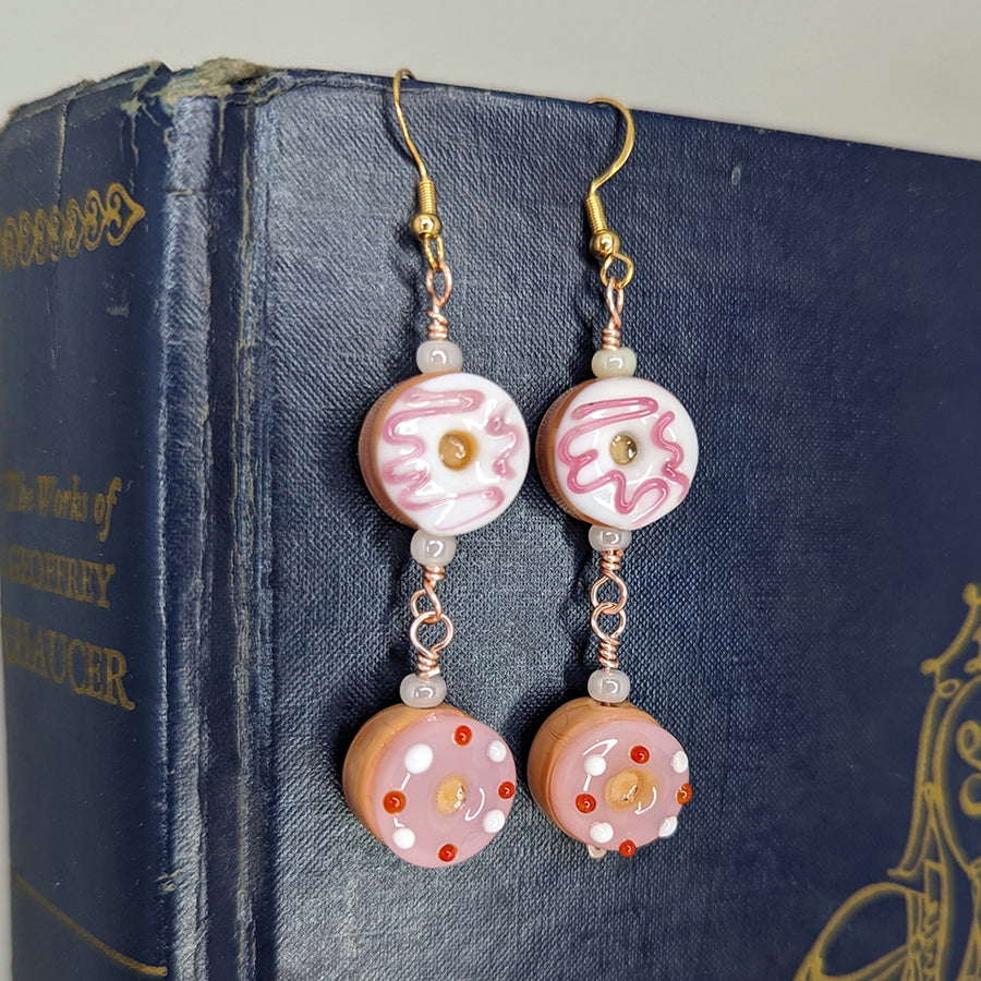 Donut Delight Murano Glass Earrings