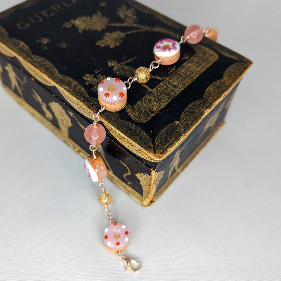 Donut Delight Murano Glass Bracelet