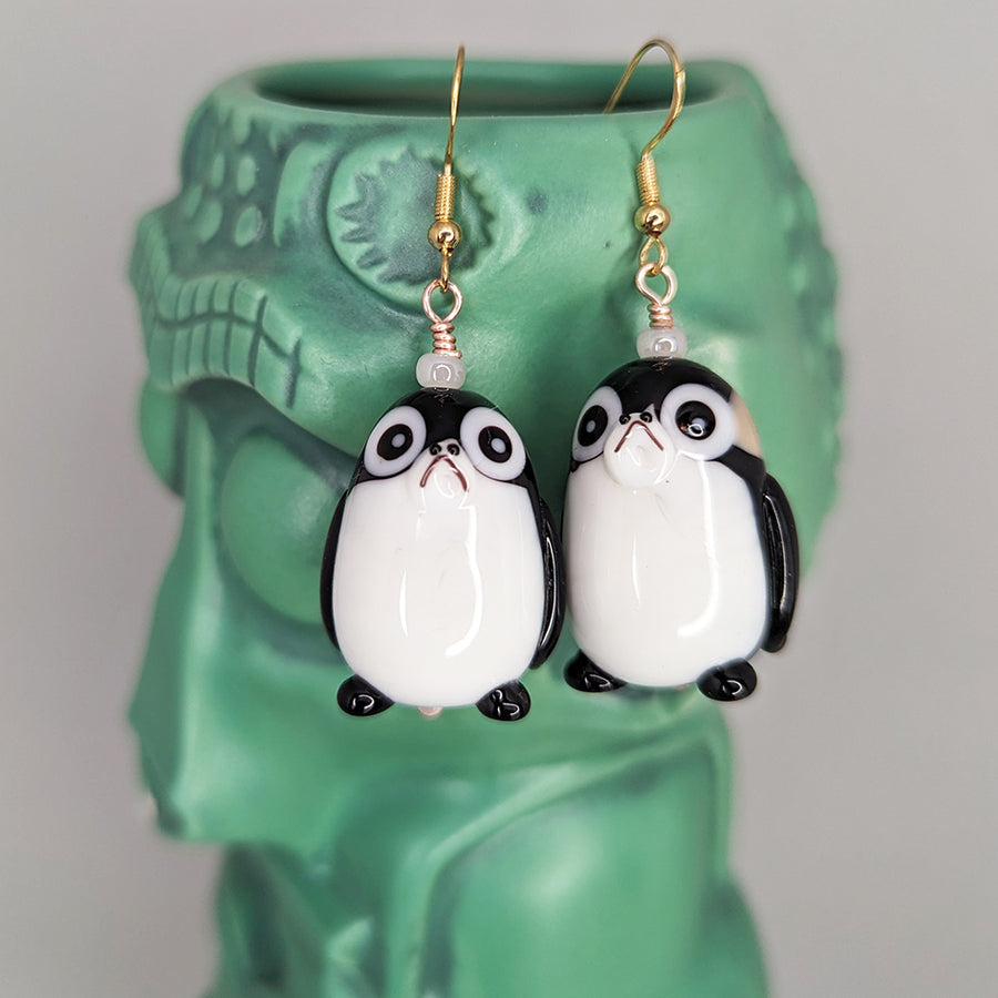 Porg Murano Glass Earrings