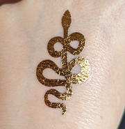 Good Omens Crowley Temporary Tattoo GOLD FOIL EDITION