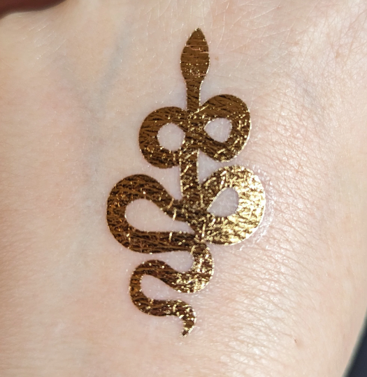 Good Omens Crowley Temporary Tattoo GOLD FOIL EDITION