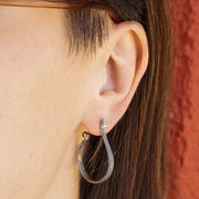 Good Omens-Inspired Textured Snake Hoop Earrings