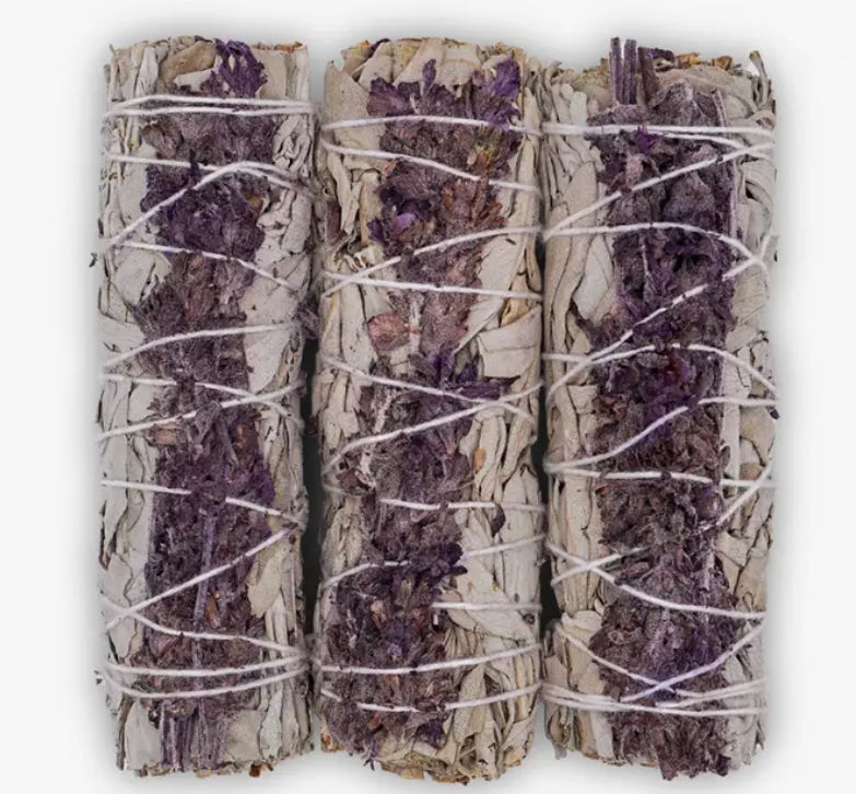 Lavender Flower White Sage Bundles