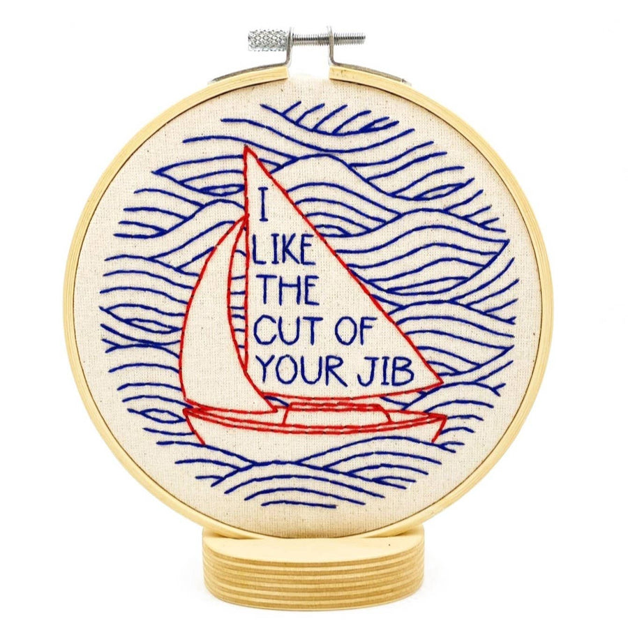 "I Like the Cut of Your Jib" Embroidery Kit