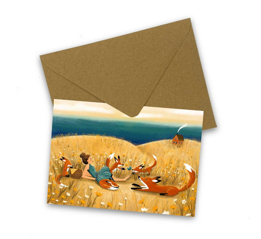 Picnic in the Dunes Greeting Card