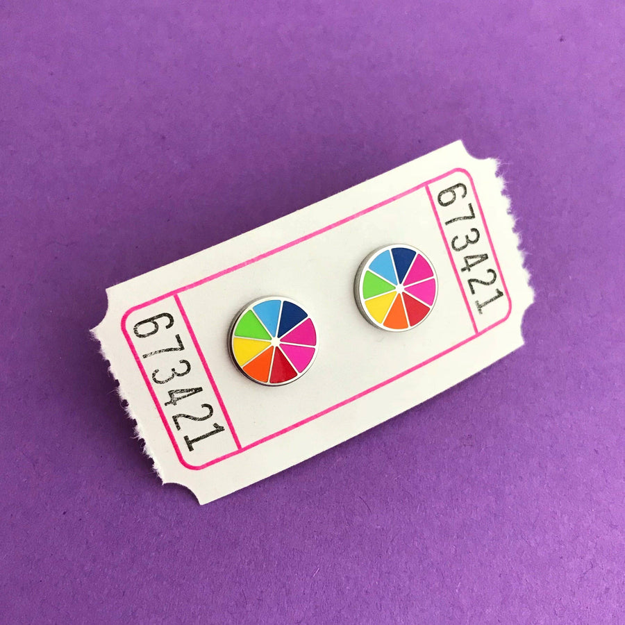 Colour Wheel Stud Earrings