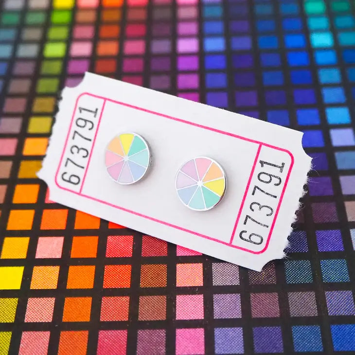 Colour Wheel Stud Earrings