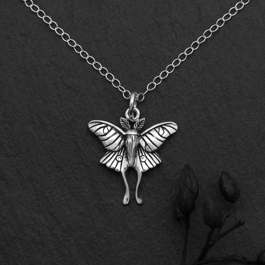 Luna Moth Charm Necklace