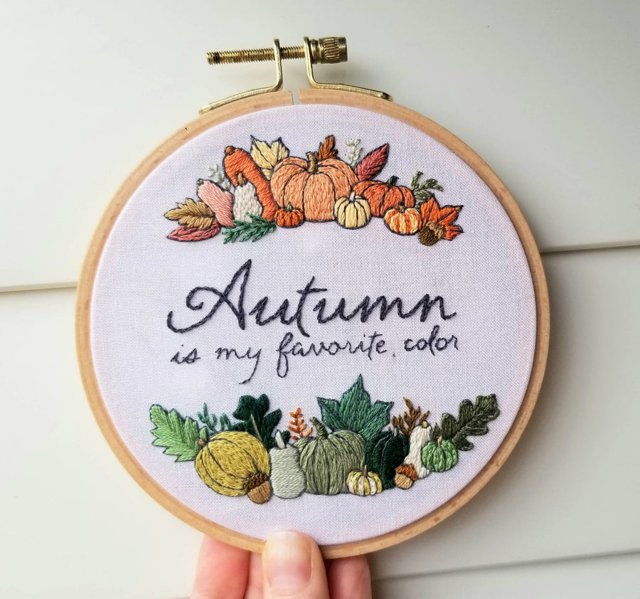 Autumn Pumpkins Embroidery Kit