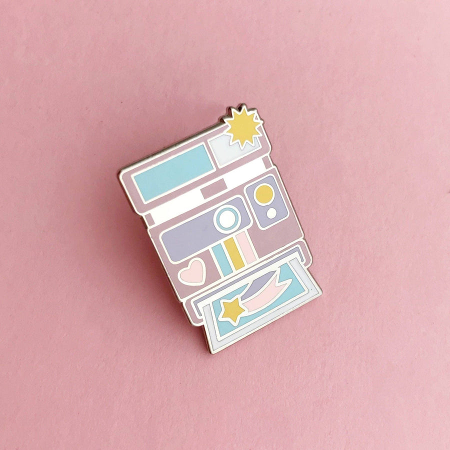 Pastel Polaroid Camera Enamel Pin