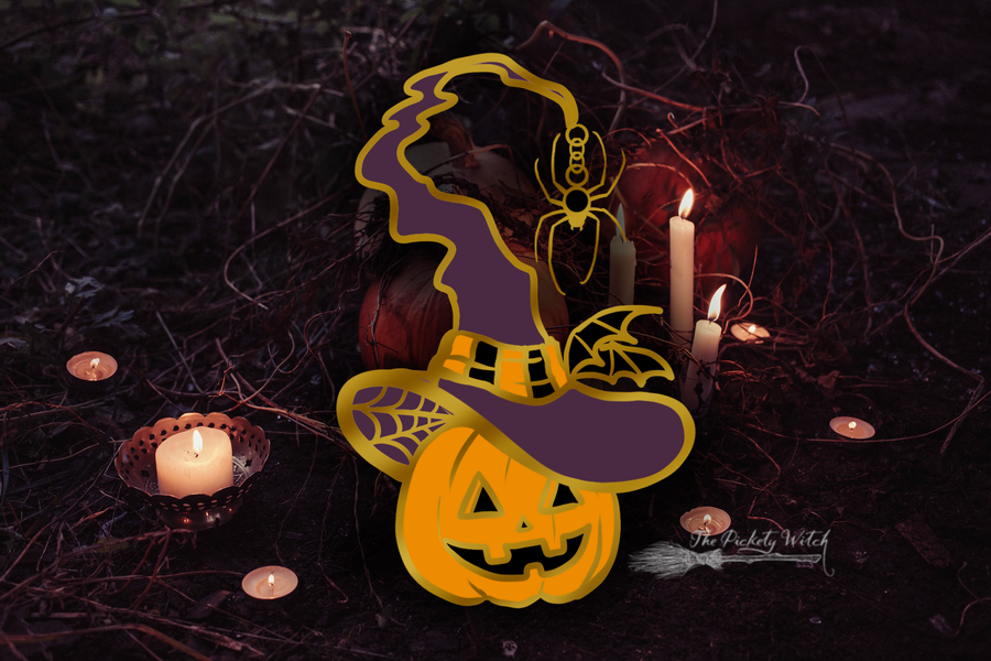 Witch's Jack-o-Lantern Enamel Pin