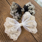 Gold Lace Hair Bow
