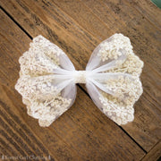 Gold Lace Hair Bow