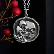 Skull and Mushroom Necklace