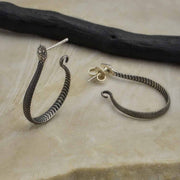 Good Omens-Inspired Textured Snake Hoop Earrings